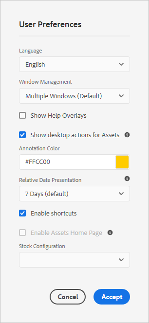 Abilita le azioni desktop da utilizzare come collegamento quando si lavora con lapp desktop