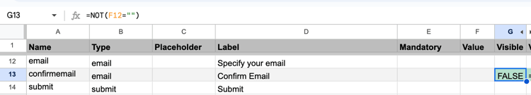 AEM Forms nasconde il campo di conferma e-mail