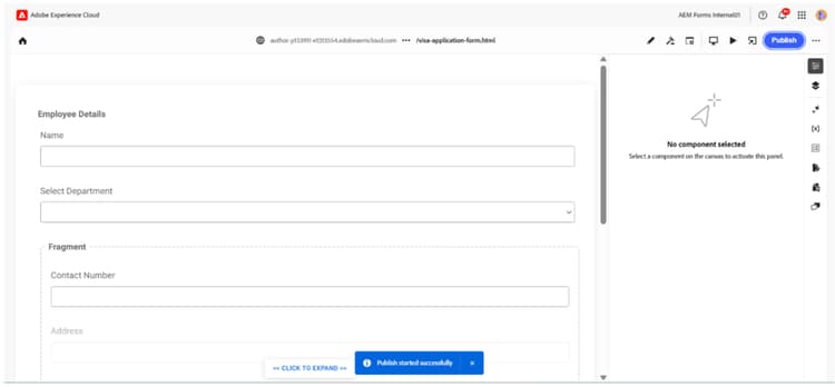 Pubblicazione completata