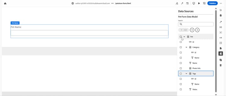 Origine dei dati del modulo