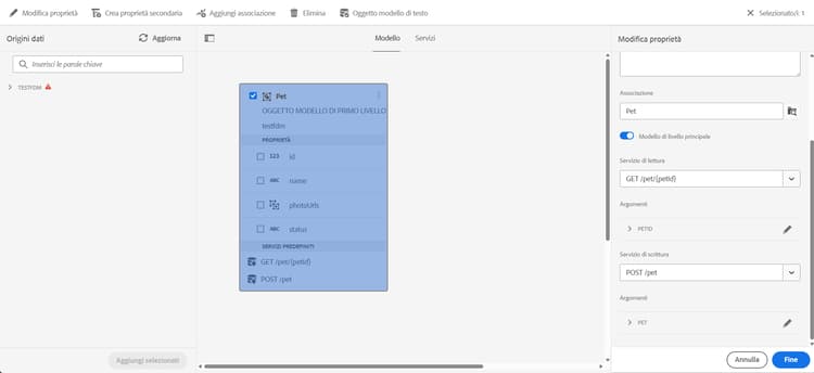 Configurare il servizio di lettura/scrittura