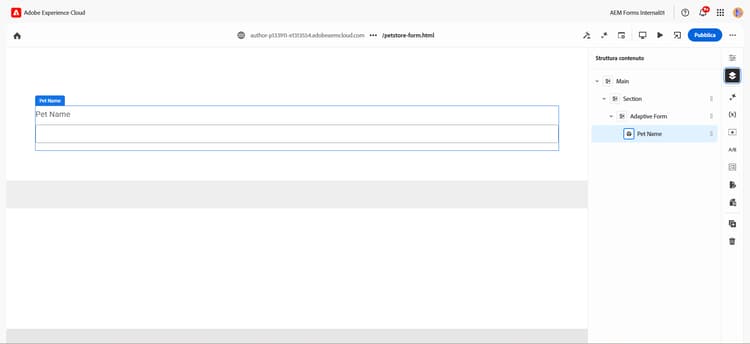 Authoring di moduli non basato su schema