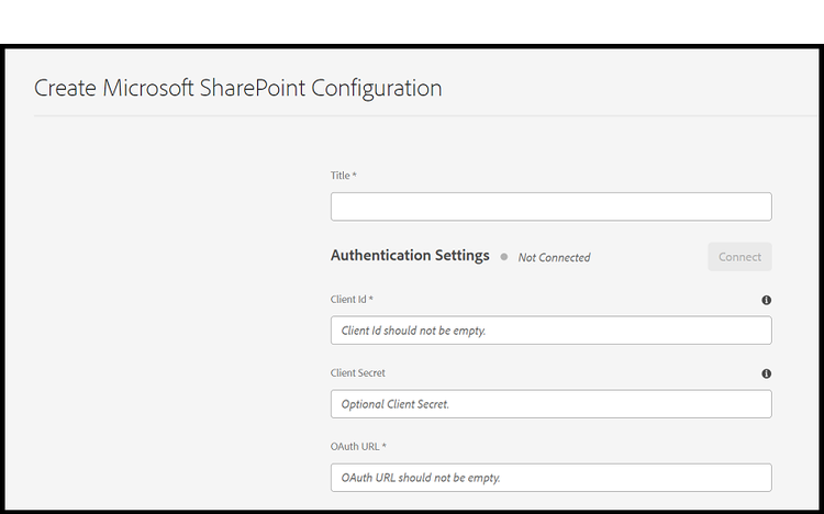 Configurazione Sharepoint