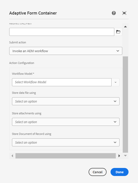 Configurazione azione di Invia e-mail