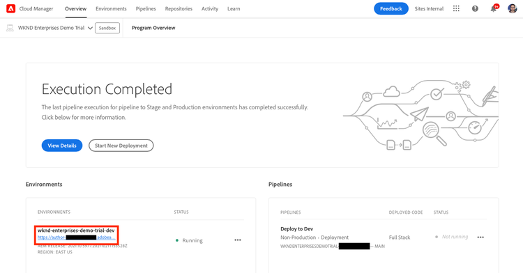 Accedere all’ambiente di authoring