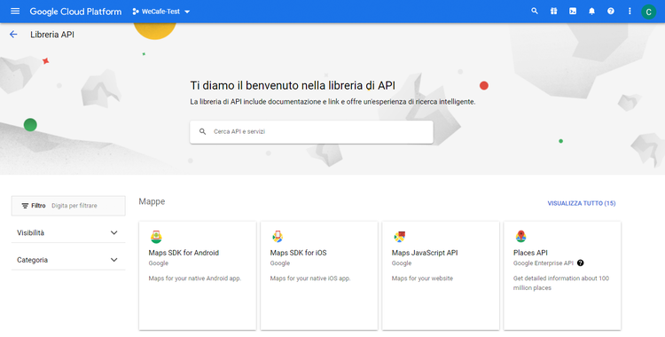 Ricerca nella libreria API