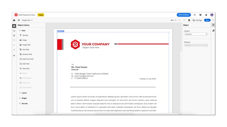 Editor di comunicazione interattiva