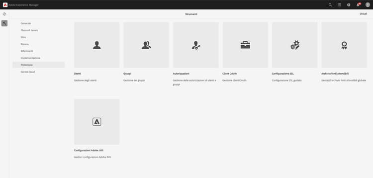 Scheda Autorizzazioni dell’interfaccia utente touch