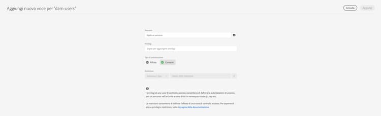 Configurare il percorso delle autorizzazioni