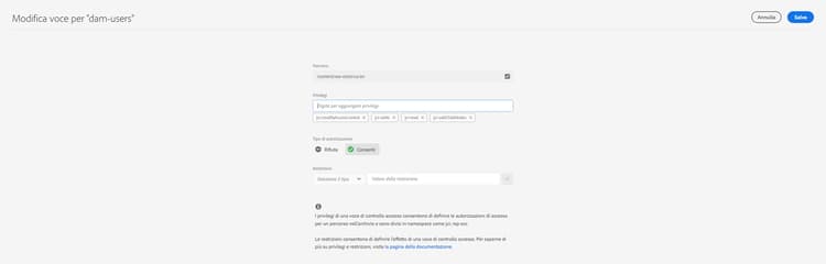 Salva modifiche