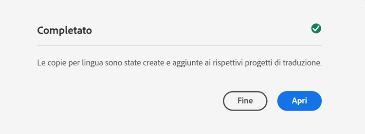 Termina creazione guidata