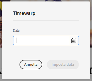 Data di destinazione in Timewarp