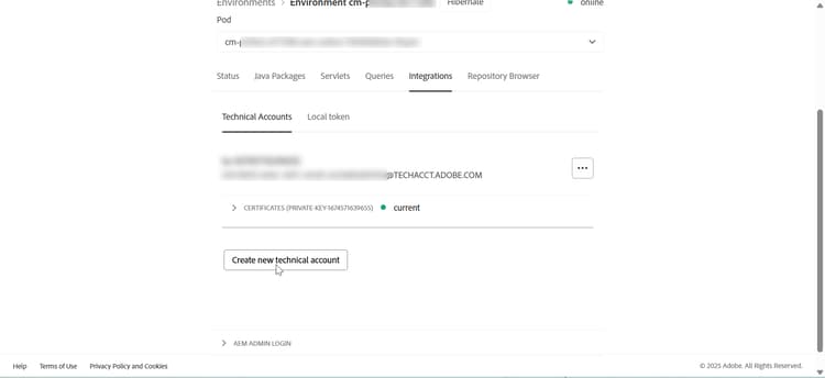 Crea nuovo account tecnico