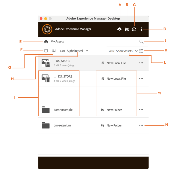 Interfaccia utente app desktop