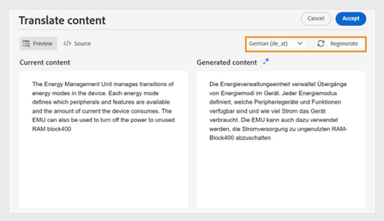 assistente ai traduci contenuto