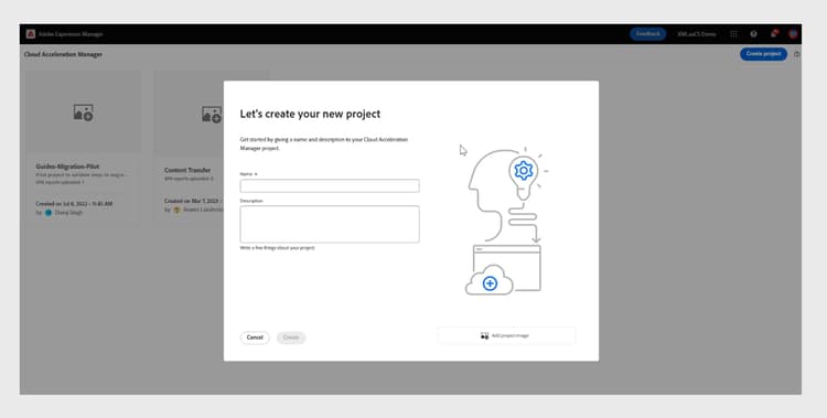 crea progetto