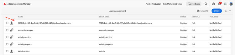 Utente account tecnico