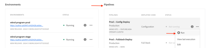 Distribuisci API YAML