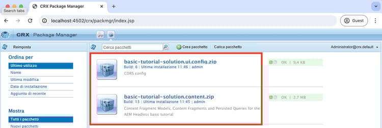 Team WKND - Pacchetti