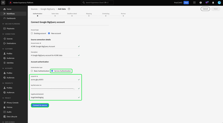 Immagine dell’interfaccia utente di Experience Platform con l’opzione Modifica pianificazione e cartelle evidenziata nel passaggio di pianificazione.