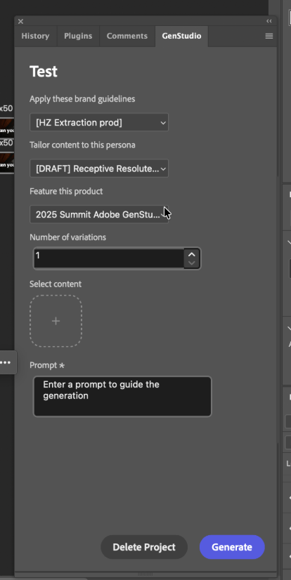 Selezione marchio, persona e prodotto