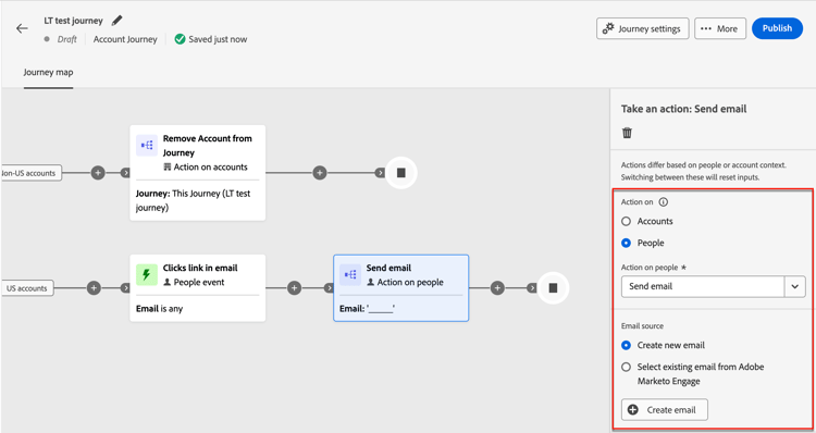 Esegui un'azione - invia un'e-mail