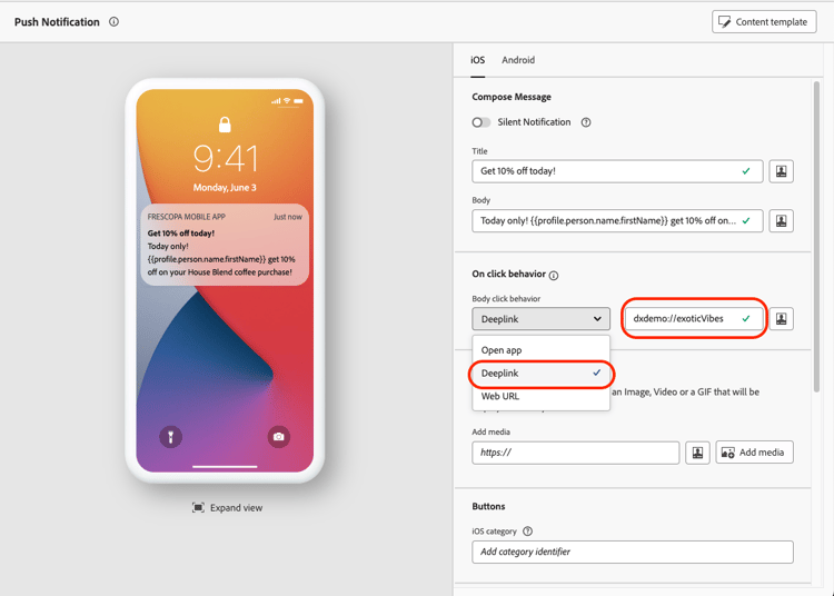 collegamento profondo