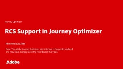 Configurazione di RCS in Journey Optimizer