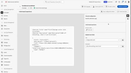 Aggiungere campi modulo a modelli di canale di esperienza basata su codice