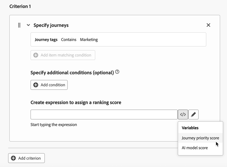 Formula di classificazione: il tag di marketing utilizza la priorità di percorso