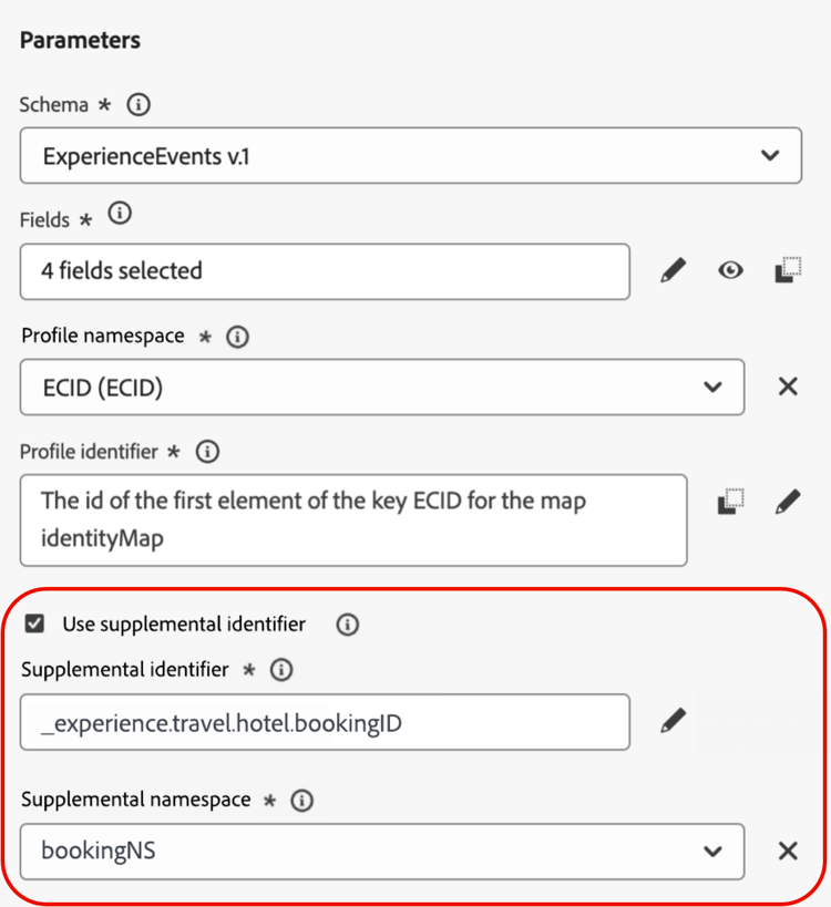 Esempio di identificatore supplementare