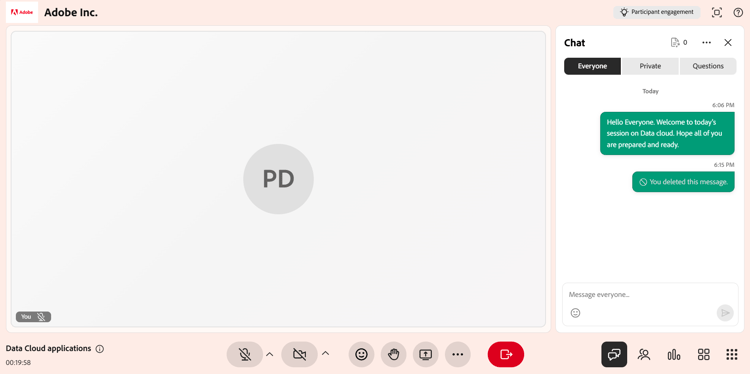 Elimina messaggio chat