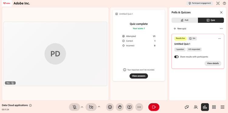 Condividi risultati quiz