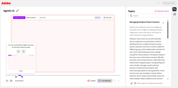 Marcatore timeline registrazione