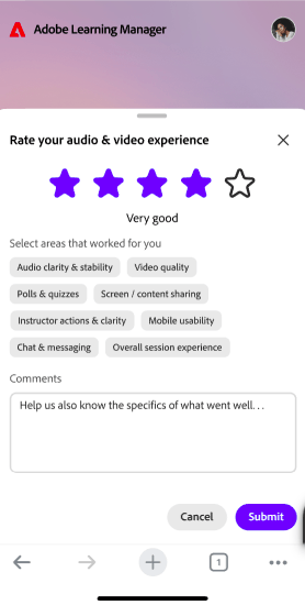Sessione di uscita da Mobile