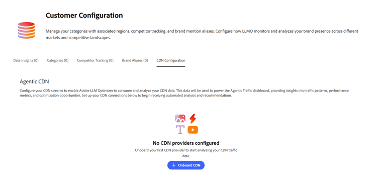 Configurazione rete CDN integrata