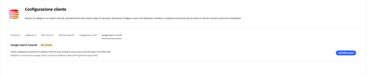 Console di Google Search