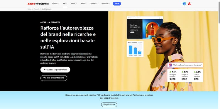 Esplora le funzionalità di Adobe LLM Optimizer