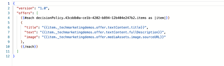JSON finale per i criteri decisionali
