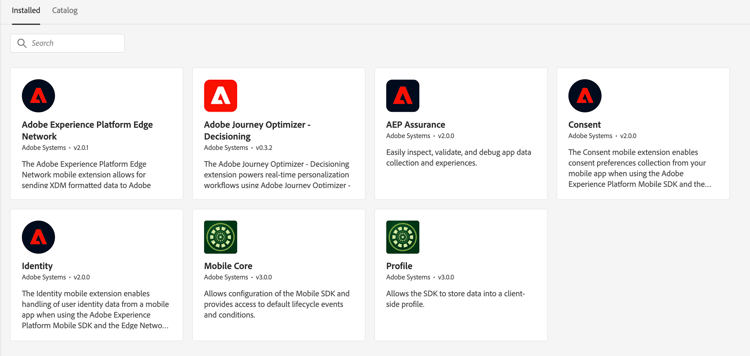 Estensioni tag installate quando si utilizza lestensione Offer Decisioning e Target