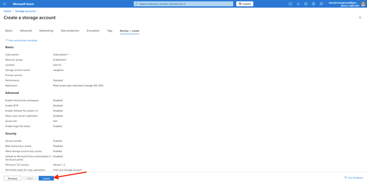 Archiviazione Azure