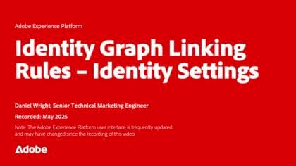 Regole di collegamento del grafo delle identità - Impostazioni identità
