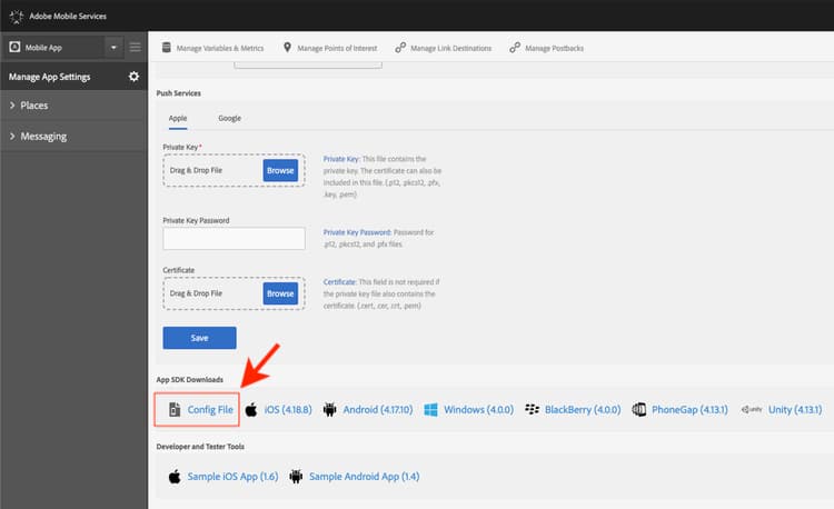 Scarica il file di configurazione
