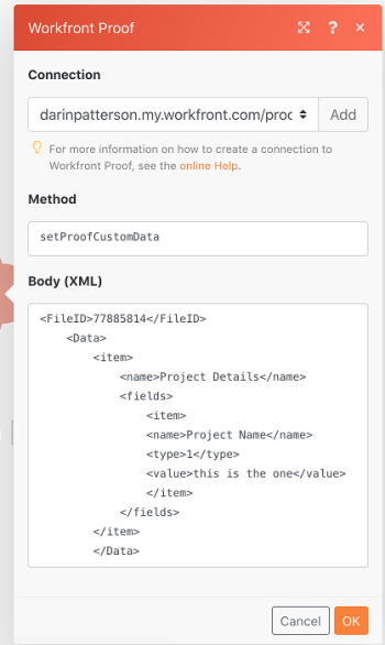 Esempio di modulo API di bozza