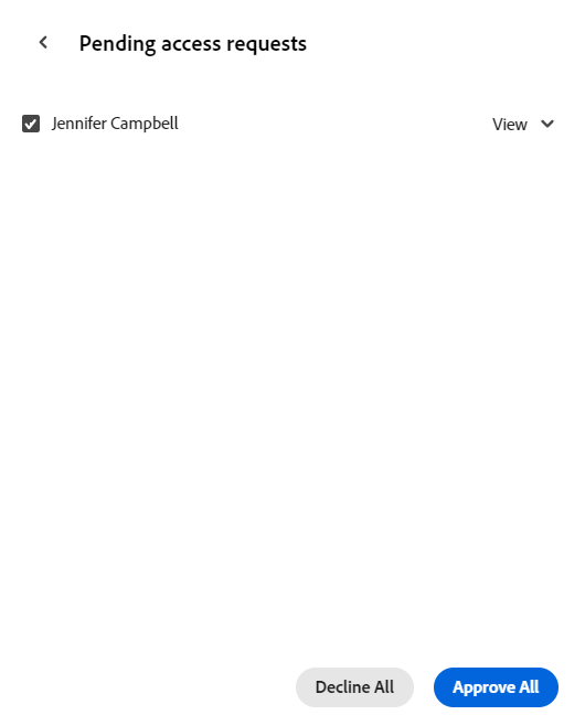 Casella di approvazione elenco notifiche