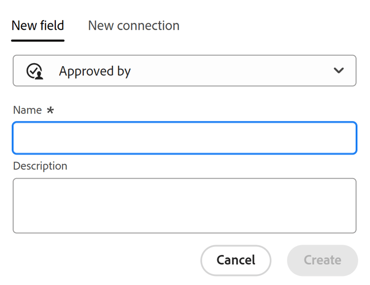 Approvato per tipo di campo