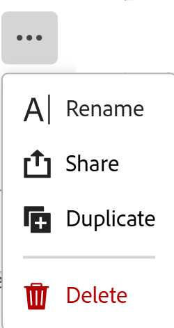 Altro menu sulla visualizzazione con opzioni