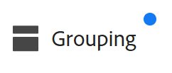 Grouping applied indicator