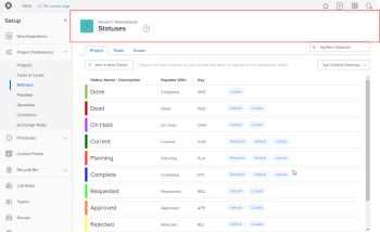 Intestazioni aggiornate nella configurazione
