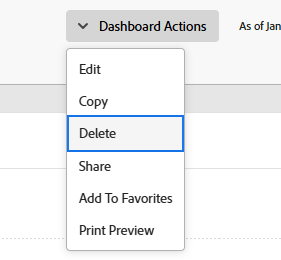 Elimina dashboard